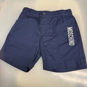 Moschino Dark Blue Flat Front kids Shorts